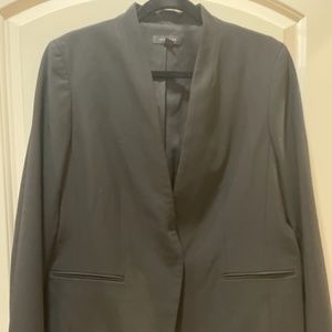 Ann Taylor Collarless Black Blazer